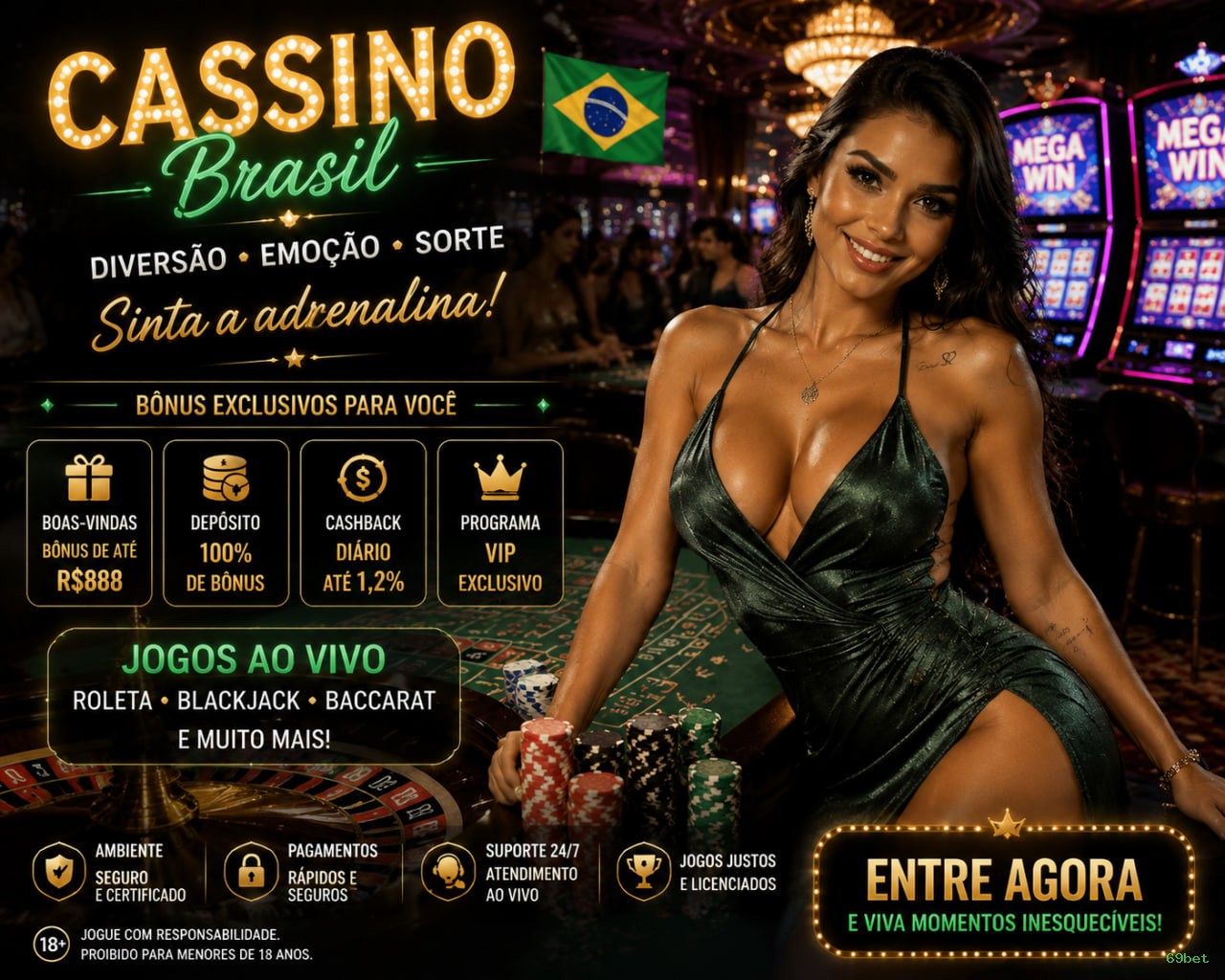 Cassino ao vivo da 69bet com dealers reais